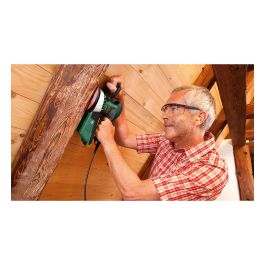 Bosch PEX 400 AE Lijadora Excéntrica/Orbital Profesional, 370W, 4000-26000 OPM, Ø 125mm, Velcro, Incluye Papel de Lija y Maletín - Color Verde