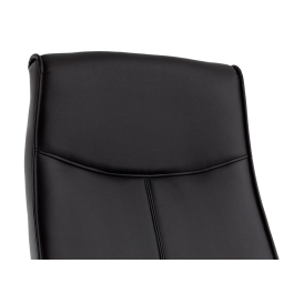 Q-connect Silla de Dirección Mod. NA Simil Piel Base Metálica Ruedas Premium Negro 1220x510x490 mm