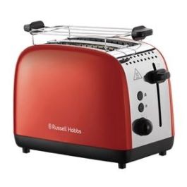 Tostadora Colour Plus 2 Ranuras Cortas Rojo RUSSELL HOBBS 26554-56