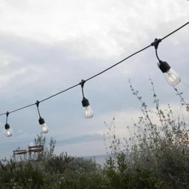 Lumisky LUM3760119733042 Guirnalda de luz solar 10 bombillas filamento vintage LED blanco cálido 6,50 m