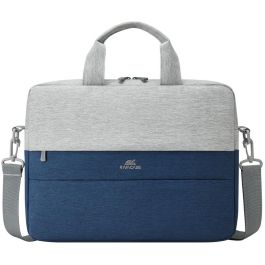 RIVACASE NB Tasche Prater 7522, Bolsa para Portátil 10.1"-14", Gris/Azul