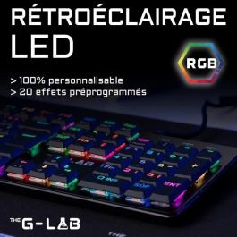 The G-Lab THE3760162066234 Teclado Mecánico Gaming Cableado Perfil Bajo Rojo