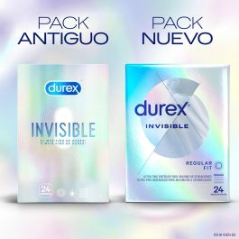 Durex Preservativos Invisible Extra Sensitivo: Ultra finos para máxima sensibilidad y placer, probados dermatológicamente, 24 unidades
