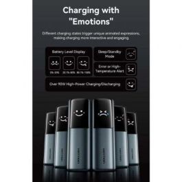 Vention FKFH0 Powerbank 20000mAh 165W PD3.0 PPS USB-C Carga 2 Portátiles simultáneamente Gris con Pantalla TFT