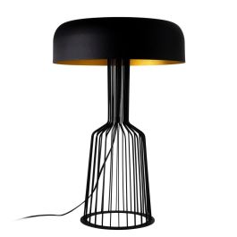 Lámpara de Mesa estilo moderno Fellini Negro/Oro 2 x E27 Sin Bombilla OPV-527ABY2179