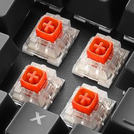 Sharkoon SKILLER SGK60 Teclado Mecánico Gaming QWERTY Español USB, Interruptores Kailh BOX Rojos Lineales, PBT, Aluminio Negro