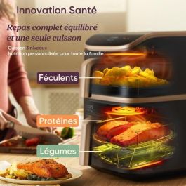 Cosori AAAVL96408 Freidora sin aceite Turbo Tower Pro Smart 10.8 L, 2 depósitos, 7 programas, 2630 W, color negro