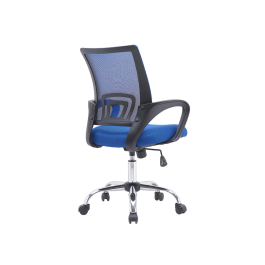 Q-connect Silla Siena Oficina Malla Base Metálica Color Negro/Azul Ajustable Premium