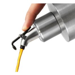 Quttin Aceitera de acero inoxidable 250 ml, 5.5 x 5.5 x 10 cm, con tapón (12 Unidades)