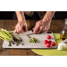 Arcos Cuchillo Cocinero Universal 120mm Acero Nitrum® Durabilidad Superior Mango Bactiproof Silver Remaches Inox Negro