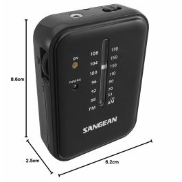 Radio Portátil Sangean SR-32 Negro AM/FM Radio Portátil Sangean SR-32 Negro AM/FM