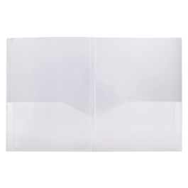 Liderpapel Carpeta Dossier con 2 Bolsas Canguro 45684 Polipropileno DIN A4 Transparente