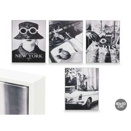 Cuadro Lienzo Marco Blanco Ciudades Surtidos 40X50 Giftdecor (4 Unidades) Precio: 44.5900004. SKU: B17GSNDCD5