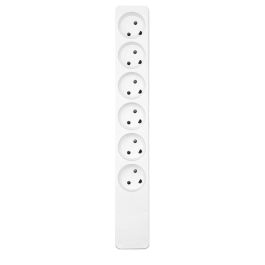 MicroConnect Open-end Danish 6-way power strip, white MicroConnect Open-end Danish 6-way power strip, white