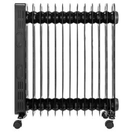 Radiador eléctrico baño de aceite 2500W OCEANIC - 3 potencias - Termostato electrónico - Mando a distancia - Móvil - Negro Radiador eléctrico baño de aceite 2500W OCEANIC - 3 potencias - Termostato electrónico - Mando a distancia - Móvil - Negro