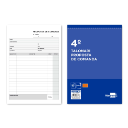 Liderpapel Talonario Pedidos T222 Original y Copia Texto en Catalán Tamaño Cuarto 144 x 210 mm 60 g Precio: 11.49999972. SKU: B13H8F9GSS