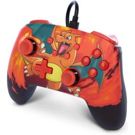 Power A Mando con Cable Nintendo Switch NSGP0040-02 Charizard Vortex, Diseño Mejorado y Botones Asignables, Compatible con Switch y Switch OLED