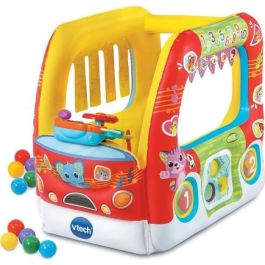 VTech Baby Super Tut Tut Discovery Hut Centro de Actividades Hinchable Musical con Salpicadero Interactivo y 10 Pelotas
