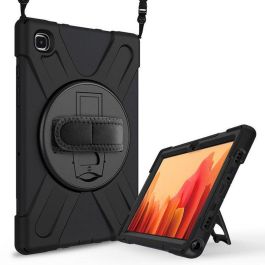 eSTUFF Funda Defender AUSTIN para Galaxy Tab A7 10.4 Negra, Protección Antigolpes con Correa y Soporte 360°, Sin Protector de Pantalla