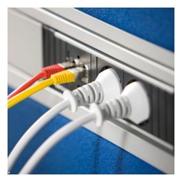 Bachmann 906.18816 STEP BASE Base de enchufe múltiple interior, 3 salidas AC CEE 7/3, 250 V 16 A, IP20, plástico gris y rojo