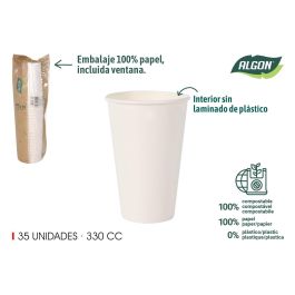 Vaso de cartón blanco 330 cc - Set de 35 unidades - Algon (20 Unidades) Precio: 36.79000039. SKU: B1KHDPKC8K