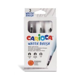 Pincel Carioca Recargable Agua Redondo Caja De 3 Unidades Puntas Surtidas