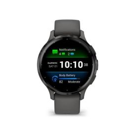 Reloj GPS conectado - GARMIN - Venu 3S - 30,4mm (1.2) - Acero gris, caja gris oscuro y correa de silicona gris oscuro Precio: 480.69000023. SKU: B1AFZXCFPM