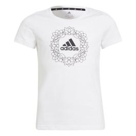 Camiseta de Manga Corta Infantil Adidas Graphic Blanco 40