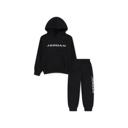 Conjunto Deportivo para Niños Jordan Mj Stretch Hbr Flc Set Negro 2 Piezas