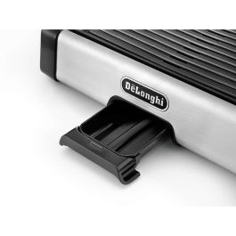 DeLonghi BG 400 - Parrilla de Mesa Eléctrica 1800W con Superficie Rectangular de Aluminio y Acero Inoxidable