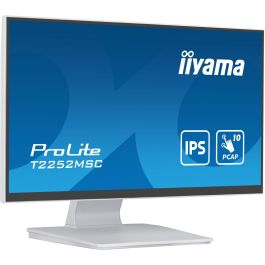 Iiyama Monitor Táctil 21.5" Full HD IPS, 1920x1080, 10 Puntos Táctiles, HDMI, DisplayPort, USB 3.0, Blanco - T2252MSC-W2
