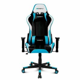 DRIFT DR175 Silla Gaming Profesional, Silla de Videojuegos Ergonómica con Reposabrazos 2D, Cojines Lumbar y Cervical, Respaldo Reclinable, Negro/Azul/Blanco y Otros Colores