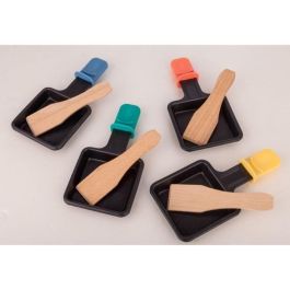 Continental Edison Raclette y Fondue FD12881 para 8 Personas con Parrilla 3 en 1 - 1100W, Negro