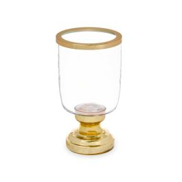 Portavela Copa Mediana Dorada Giftdecor 12x24.5x12 cm, Cristal y Acero, Oro (6 Unidades) Portavela Copa Mediana Dorada Giftdecor 12x24.5x12 cm, Cristal y Acero, Oro (6 Unidades)