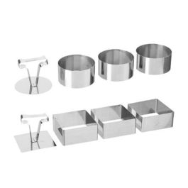 5Five Moldes para Emplatar Redondos y Cuadrados Acero Inoxidable Set 3uds Precio: 7.58999967. SKU: S7907309