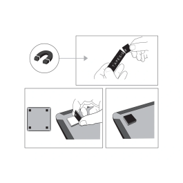 Nobo Pizarra Magnética Blanca para el Hogar 360x360 mm