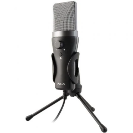 NGS MS120USB Micrófono USB para PC y Portátil, Streaming, Podcast, Plug & Play, Compatible PS4/PS5