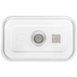 Zwilling Fresh&Save Caja de Vacío Rectangular de Vidrio 0.9L Gris Transparente, Hermético y Apto para Horno/Microondas/Congelador