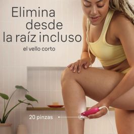 Braun 3-000 Epiladora Silk-épil 3 con 20 Pinzas MicroGrip, Luz Integrada, 2 Velocidades y Alimentación por Corriente Alterna Púrpura Blanco