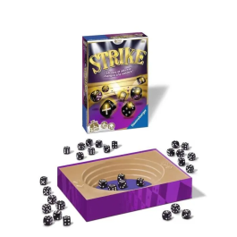 Ravensburger Strike Juego de Mesa (Tamaño de Viaje) Tira Dados, Junta Caras Idénticas, Para Niños a Partir de 7 Años