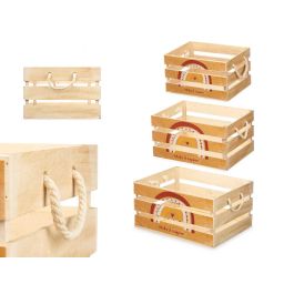 Set 3 Cajas Madera Natural Rainbow Giftdecor 40X20CM (4 Unidades) Precio: 80.59000026. SKU: B15S4MJ2LE