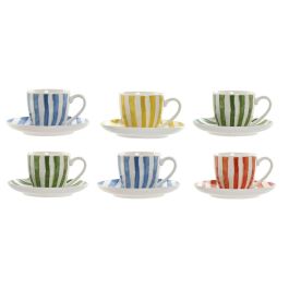 Cafe Mediterraneo DKD Home Decor Azul Verde 6.2 x 5.5 x 8.5 cm Set de 6