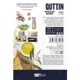 Quttin Set 2 Aceiteras Inoxidables con Soporte - 9.5 x 23 x 17.8 cm (12 Unidades)