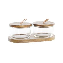 Bote Basicos DKD Home Decor Marron Transparente 10.5 x 7 x 20.5 cm Set de 3 Precio: 12.59000039. SKU: S3041409