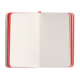 Antartik Cuaderno A6 Tapa Blanda Hojas Lisas Negro y Rojo 100 Hojas 80 gr FSC