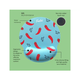 Wondee Alfombrilla de Ratón Ergonómica de Gel 250x230 mm