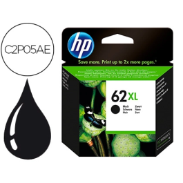 HP C2P05AE Cartucho de Tinta Negro Alto Rendimiento (XL) 62XL 600 Páginas Precio: 58.79000017. SKU: S5600481