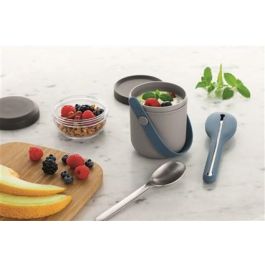 Berghoff 3950235 Recipiente Dual con Cubertería de 3 Piezas y Funda de Silicona