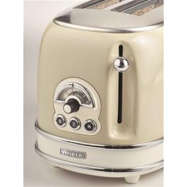 Ariete 155/13 Tostador Vintage de 2 Ranuras Color Beige con Selector de Tueste y Bandeja Recogemigas