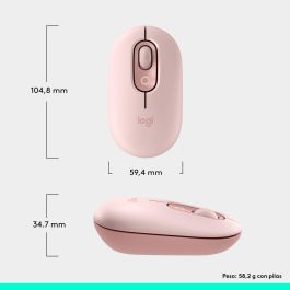 Logitech Ratón Inalámbrico Pop Mouse Rosa, Tecnología Bluetooth, 1000-4000 DPI, Personalizable Logitech Ratón Inalámbrico Pop Mouse Rosa, Tecnología Bluetooth, 1000-4000 DPI, Personalizable